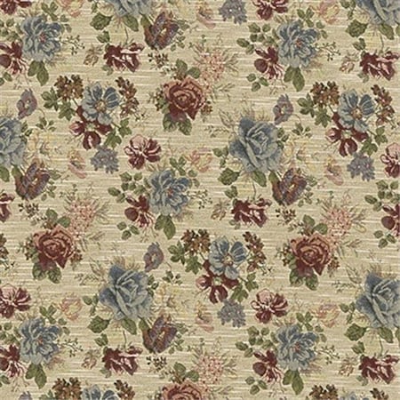 Designer Fabrics Designer Fabrics F900 54 in. Wide Green; Red And Blue; Floral Tapestry Upholstery Fabric F900